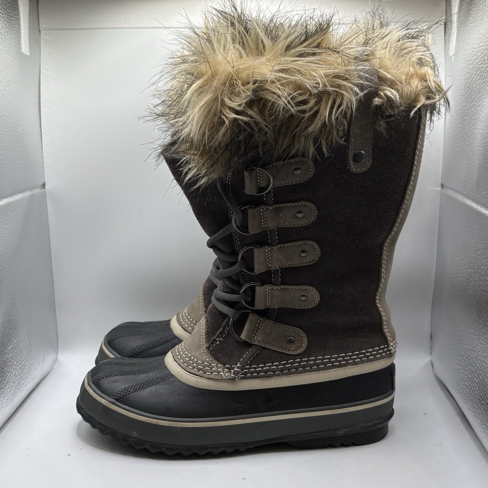 Sorel Joan of Arctic Winter Snow Boots Womens Size 6 Tall Waterproof Faux Fur